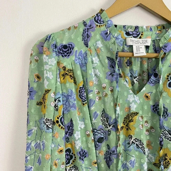 Rachel Zoe Floral Boho Peasant Blouse - Picture 2 of 14